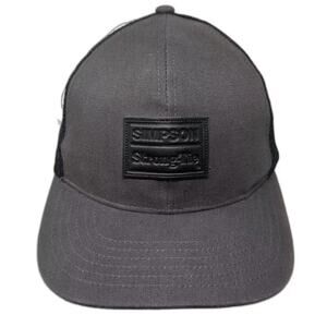 Simpson Strong-Tie Trucker Hat Gray Orange OS Snapback Mesh Patch Adjustable